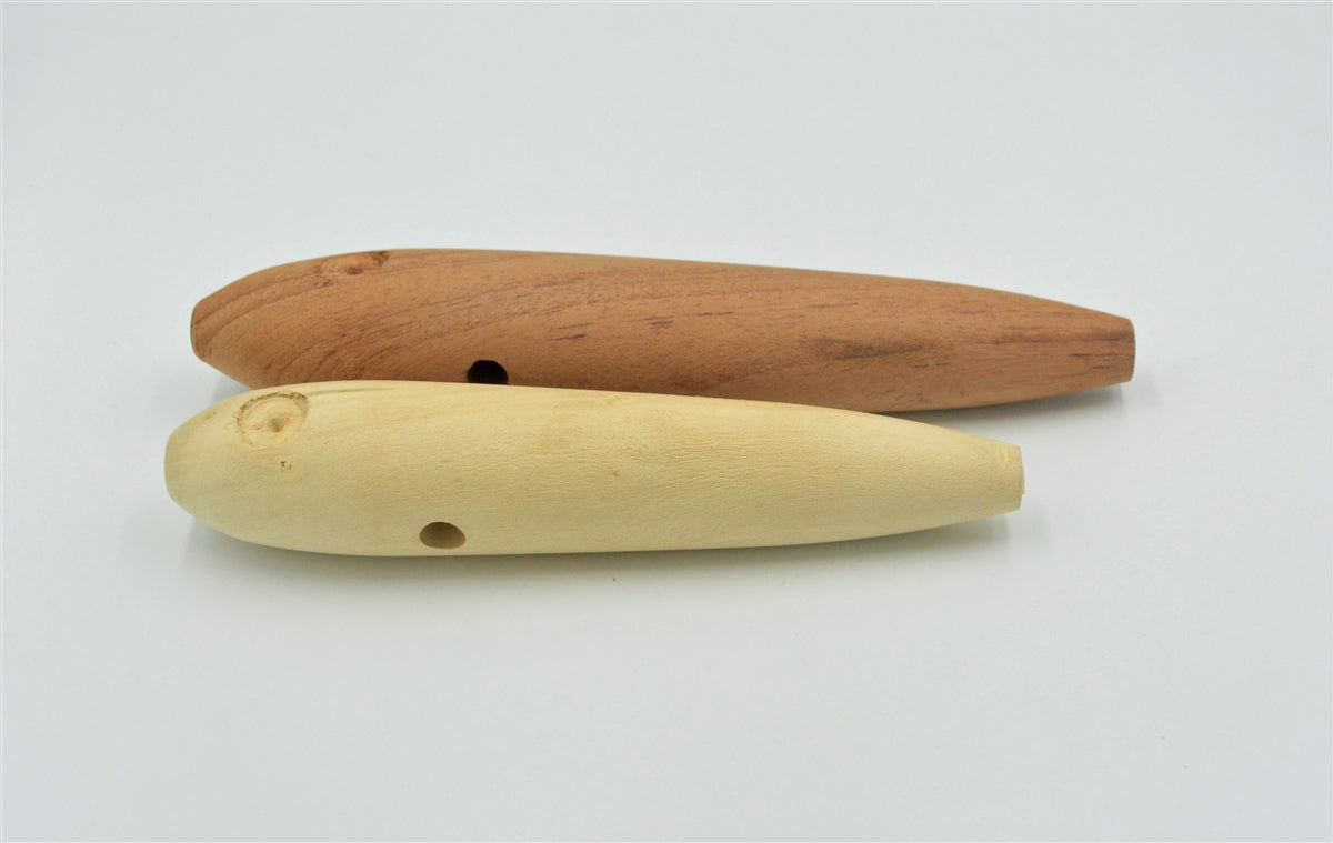 X Large 7.25" inch wood Musky & Surf Fishing lure blank | through hole / belly hole & eye sockets