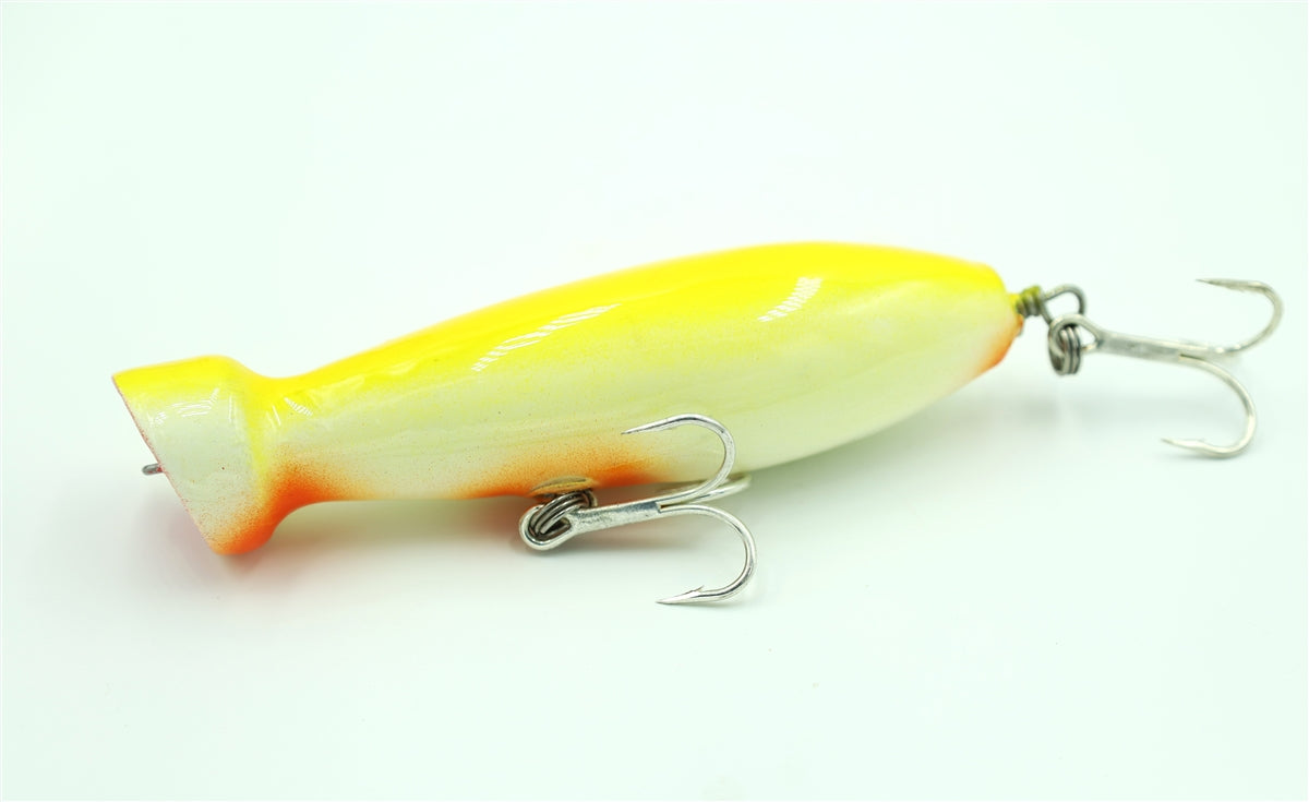 Ultra Yellow Spray Popper 5.5" | 2.5oz TopWater Wood Popper lure